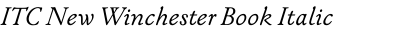 ITC New Winchester Book Italic